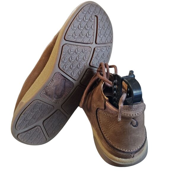 Loli'i Puki by Olukai Chukka Boot 7 Wood Brown Leather Hawaii Waterproof Nubuck - Picture 6 of 6